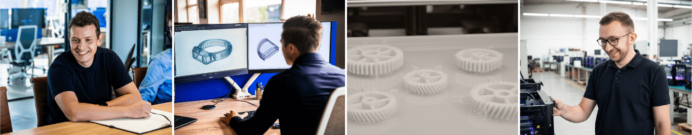 Multiple 3D printing examples